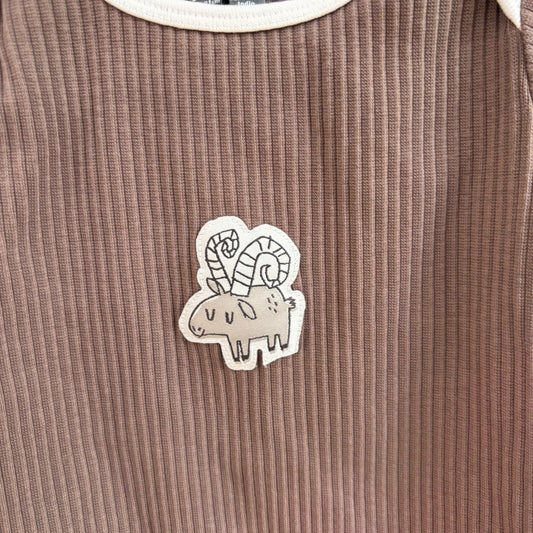 Brown Ribbed Bodysuit (18-24M)