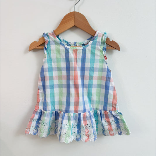 Plaid Peplum Top (18-24M)