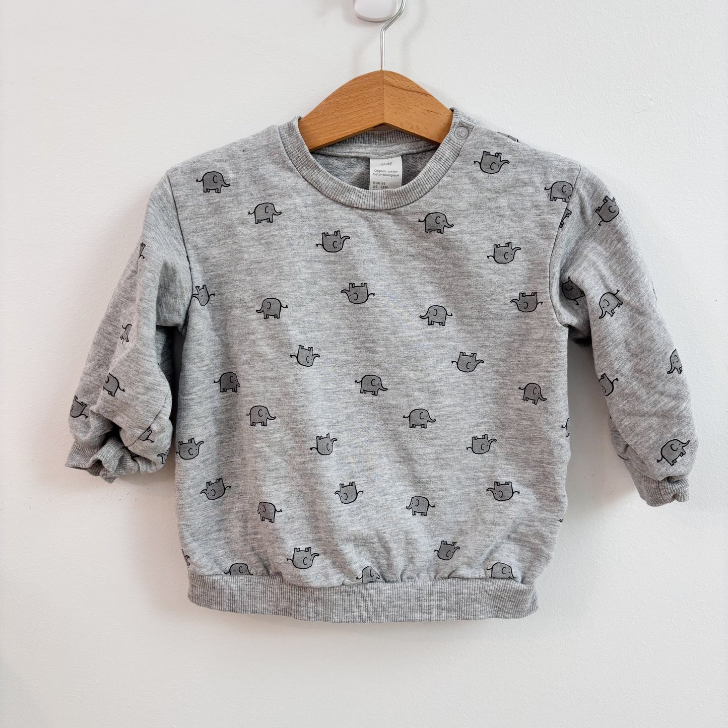 Elephant Print Sweatshirt (12-18M)