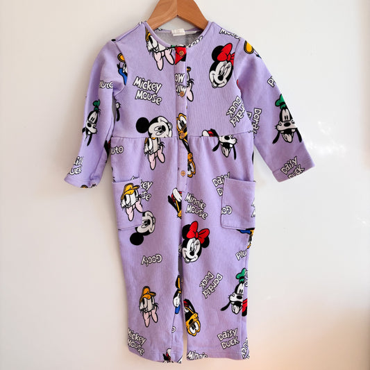 Purple Mouse Sweatshirt Jumpsuit (12-18M)