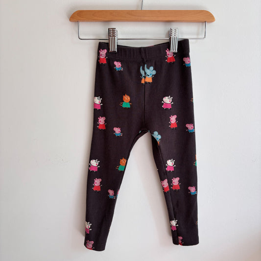 Pig Character Ribbed Leggings (2Y)