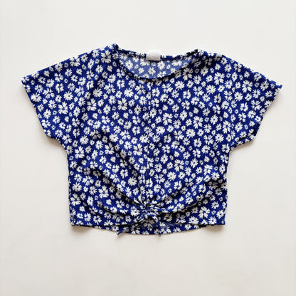 Cropped Blue Flowered Top (9Y)