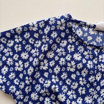 Cropped Blue Flowered Top (9Y)