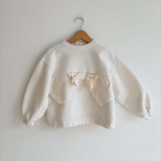 Cream Bow Sweatshirt (4T) (Copy