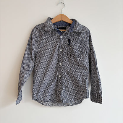Navy & White Dress Shirt (6Y)