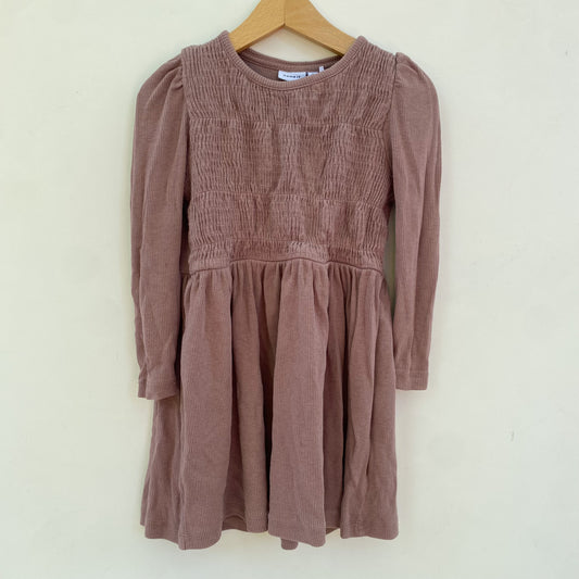 Purple Ribbed Dress (4T)