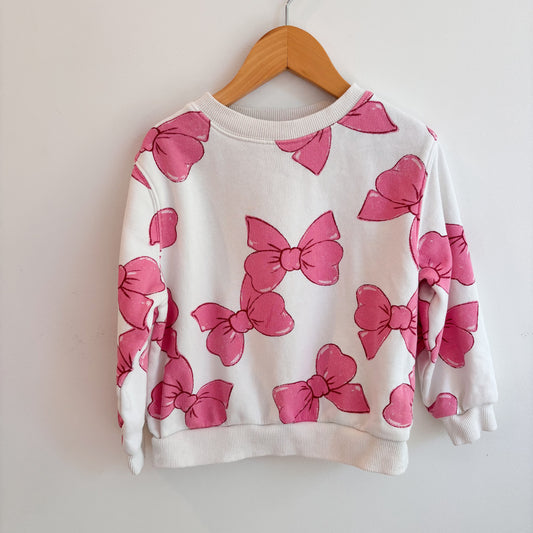 Lightweight Pink Bow Sweatshirt (2-4Y)