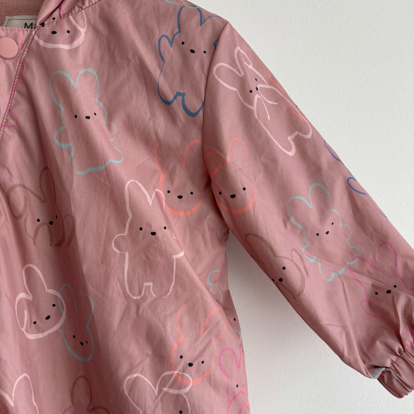 Fleece Lined Bunny Print Rainsuit (12-18M)