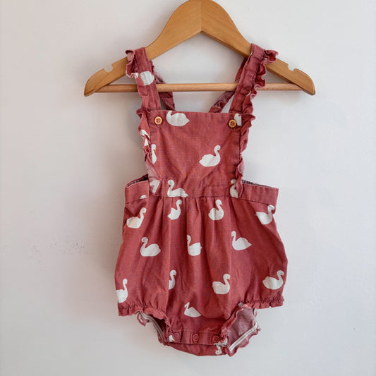 Swan Romper (4-6M)