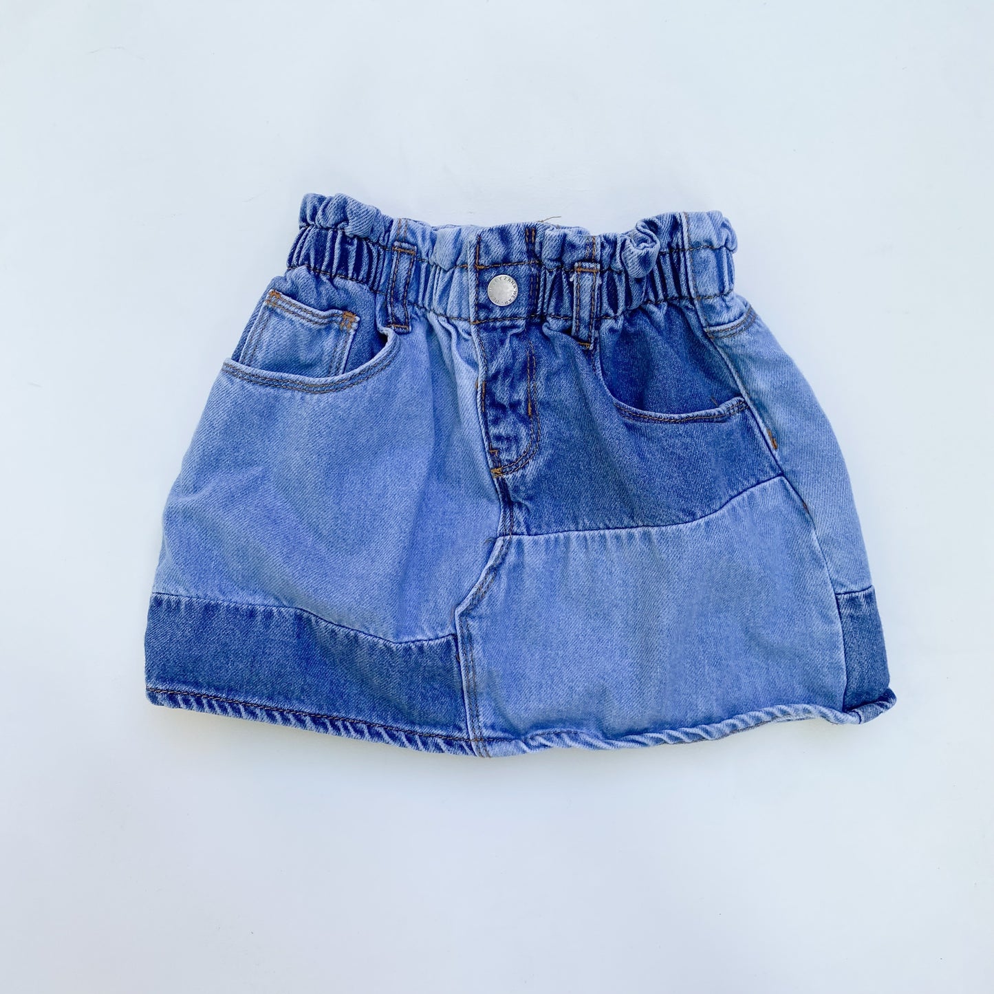 Denim Patchwork Skirt