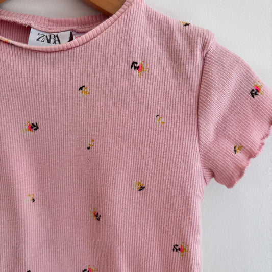 Ribbed Floral Tee (9-12M)