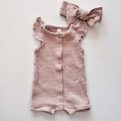 Woven Striped Romper (6-9M)