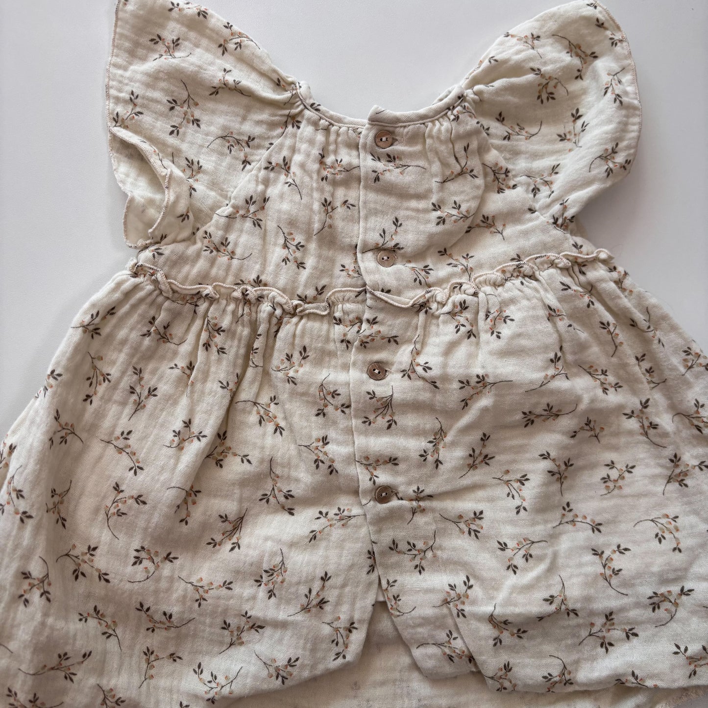Muslin Floral Dress w/ Bloomers (6-9M)