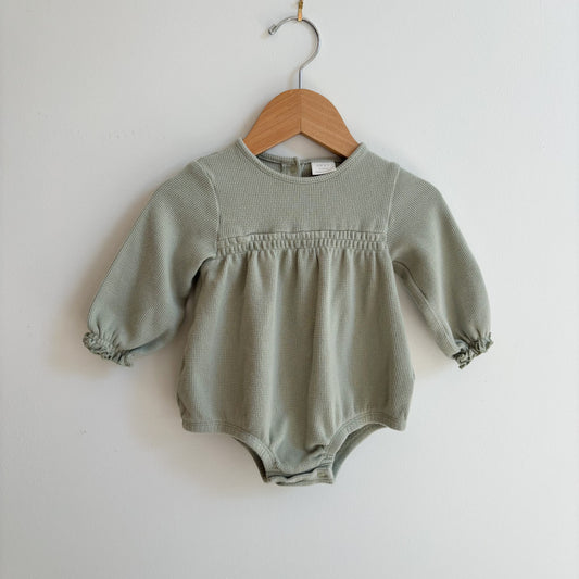 Green Waffle Bodysuit (6-9M)