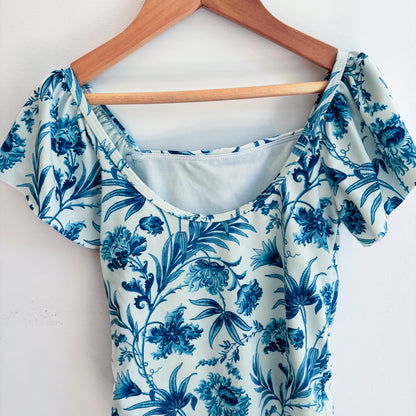 Ruffled Floral Swim Suit (6Y)