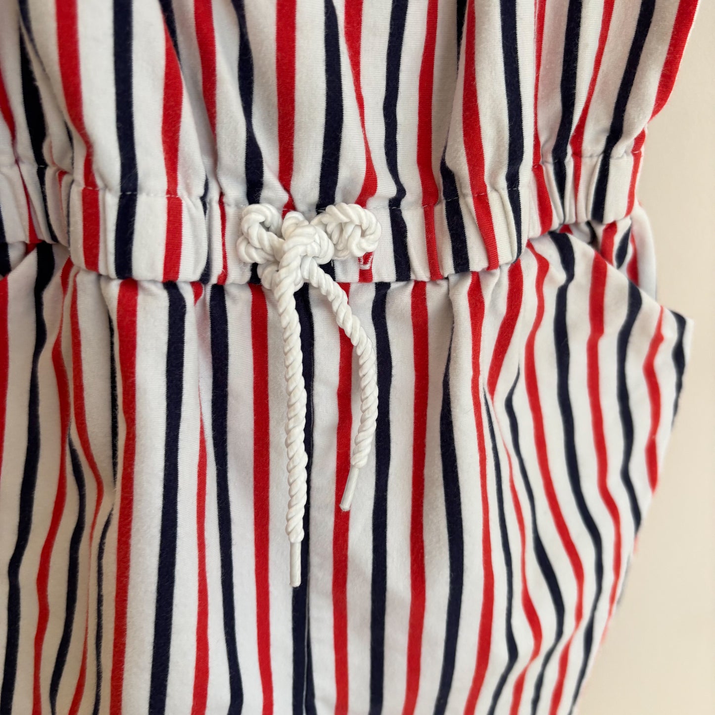Red + Blue Striped Romper (8Y)