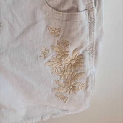 White Embroidered Shortalls (8Y)