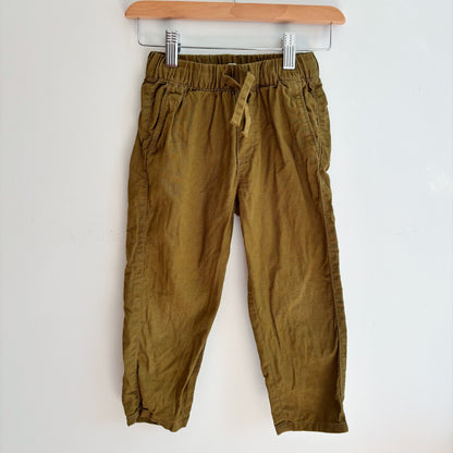 Green Linen-Blend Pants (3T)