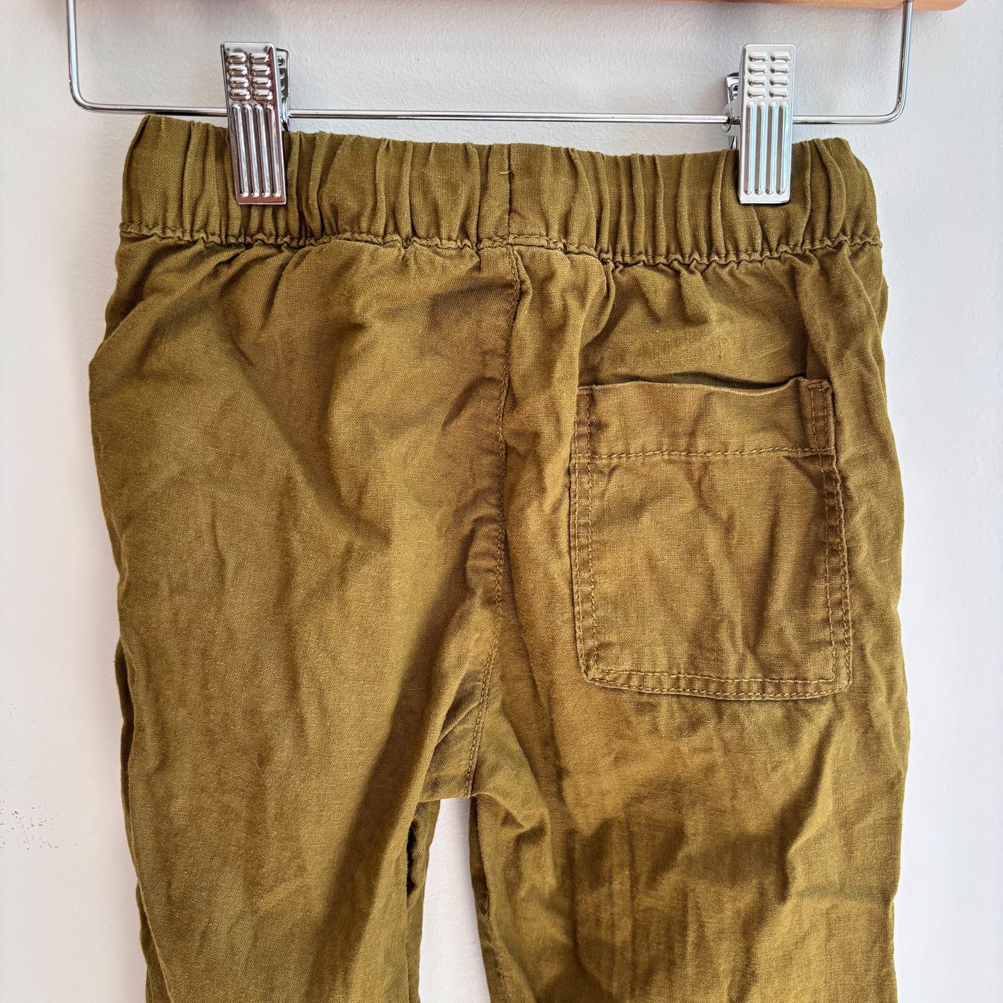 Green Linen-Blend Pants (3T)