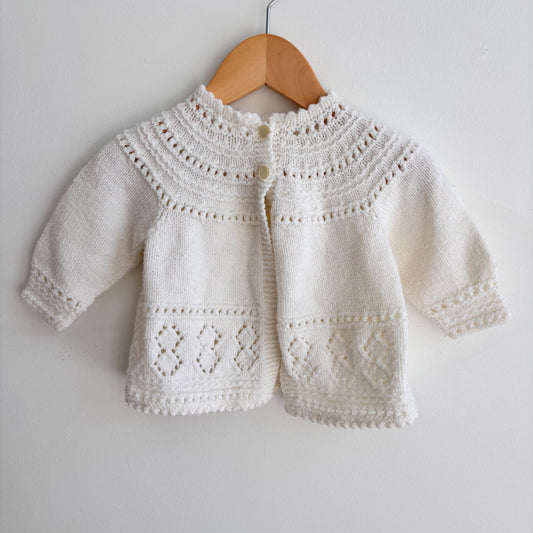 Hand Knit Cardigan (3-6M)