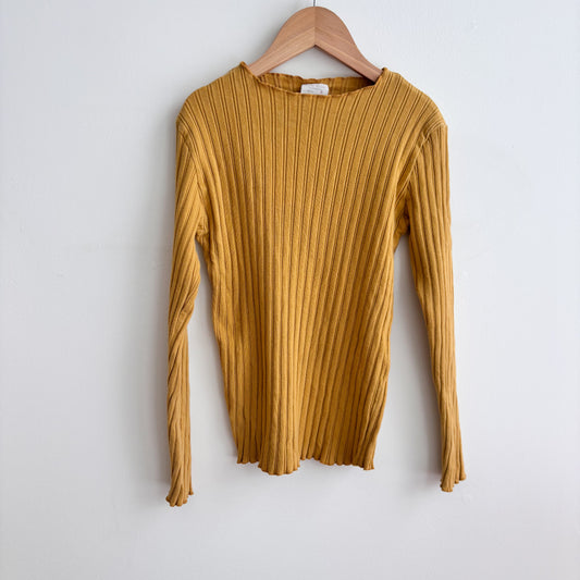 Yellow Ribbed Long Sleeve Shirt (9Y)