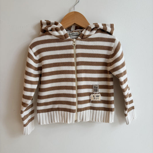 Striped Knit Hoodie  (2T)