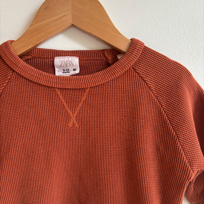 Rust Waffle Shirt (9-12M)