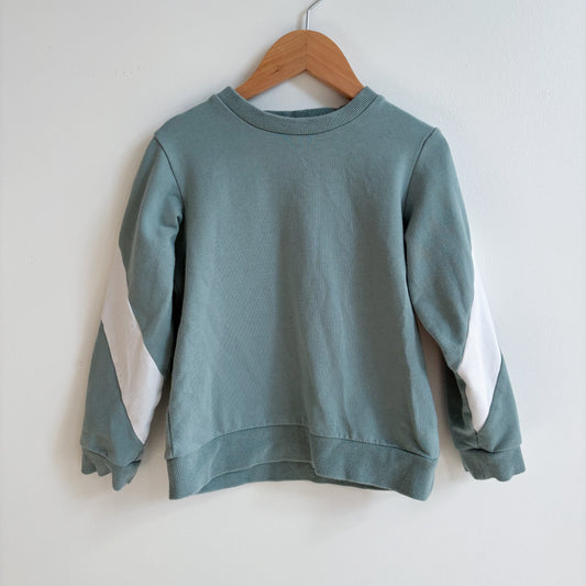 Turquoise Colour Block Sweatshirt (4T)