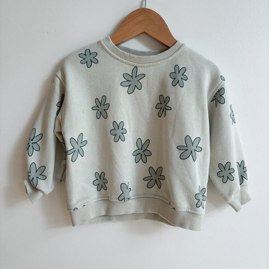 Lt Blue Flower Sweatshirt (18-24M)