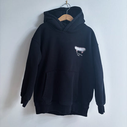 Black Skateboard Graphic Hoodie (9Y)