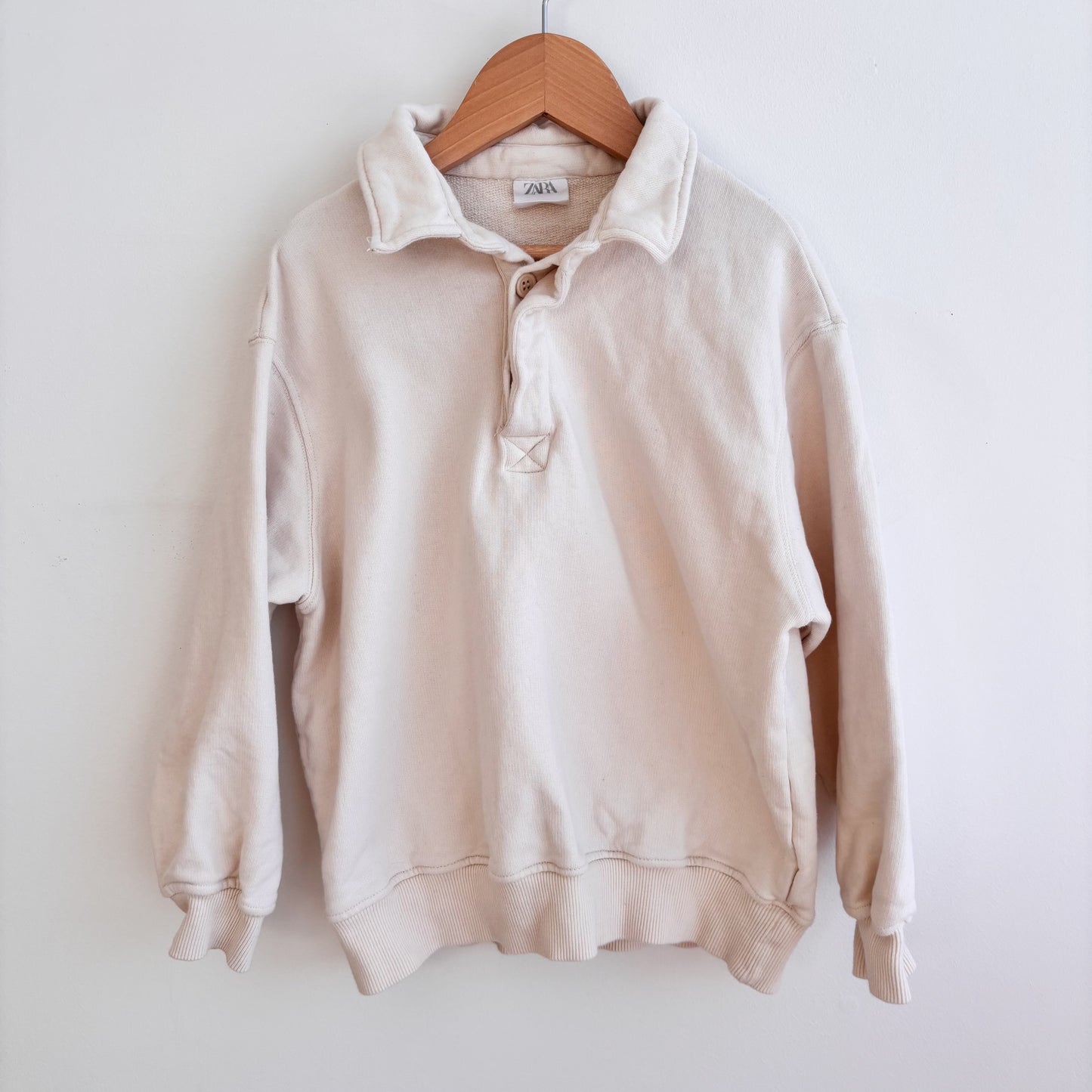 Cream Collared Sweatshirt (7Y)