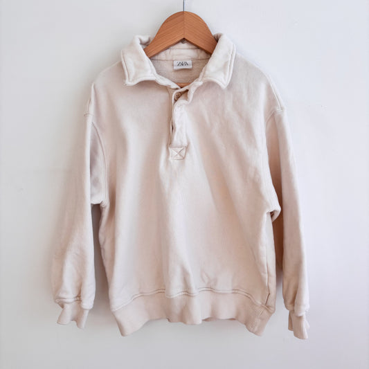 Cream Collared Sweatshirt (7Y)
