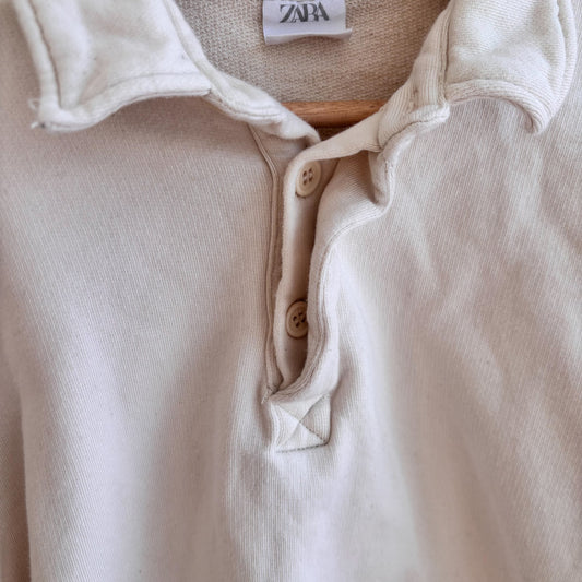 Cream Collared Sweatshirt (7Y)