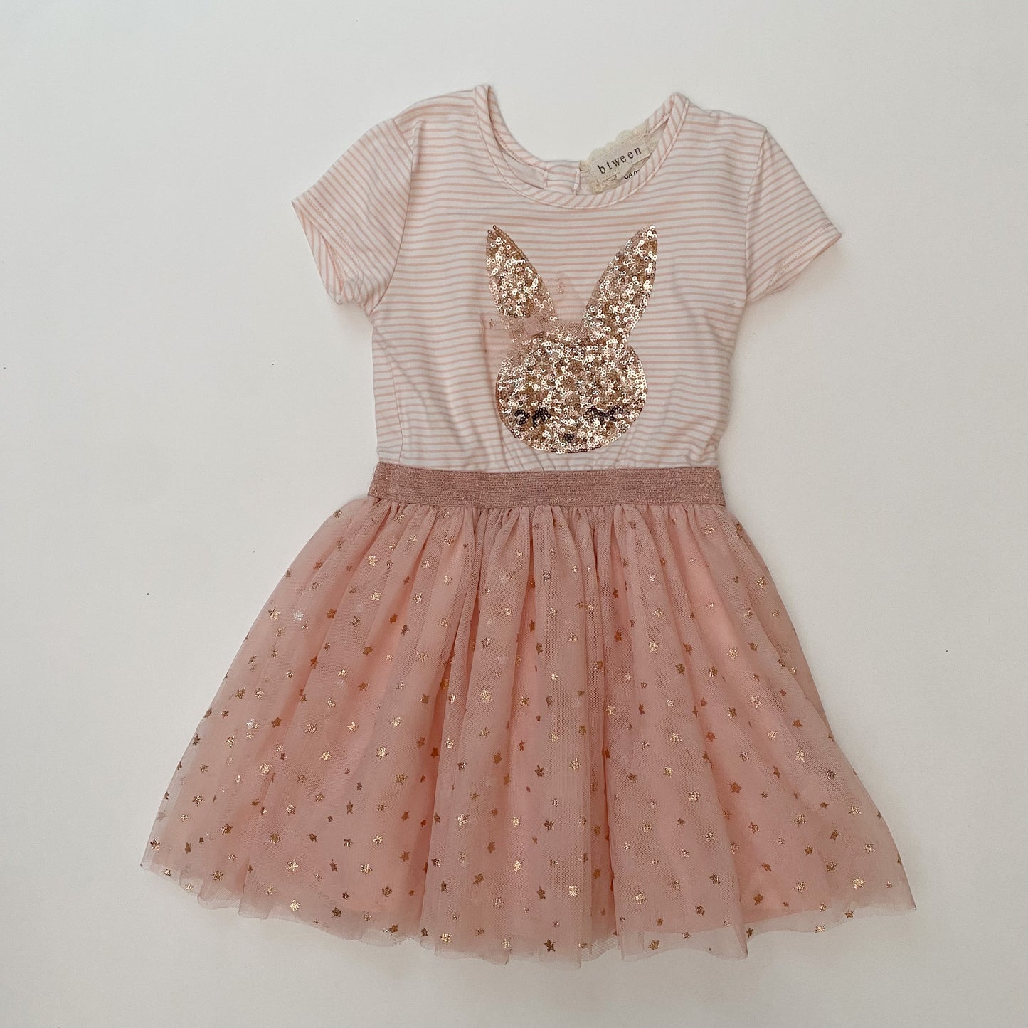 Pink Sequin Bunny Dress (4T)