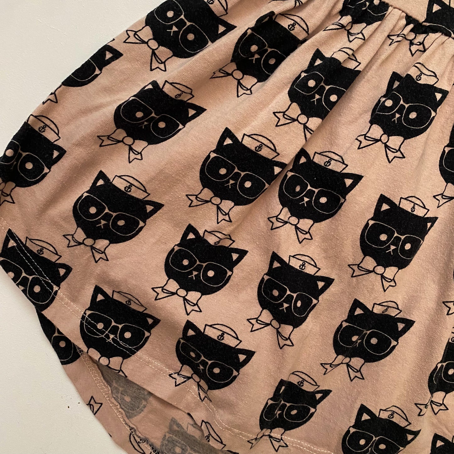 Peach Cat Print Dress (5T)