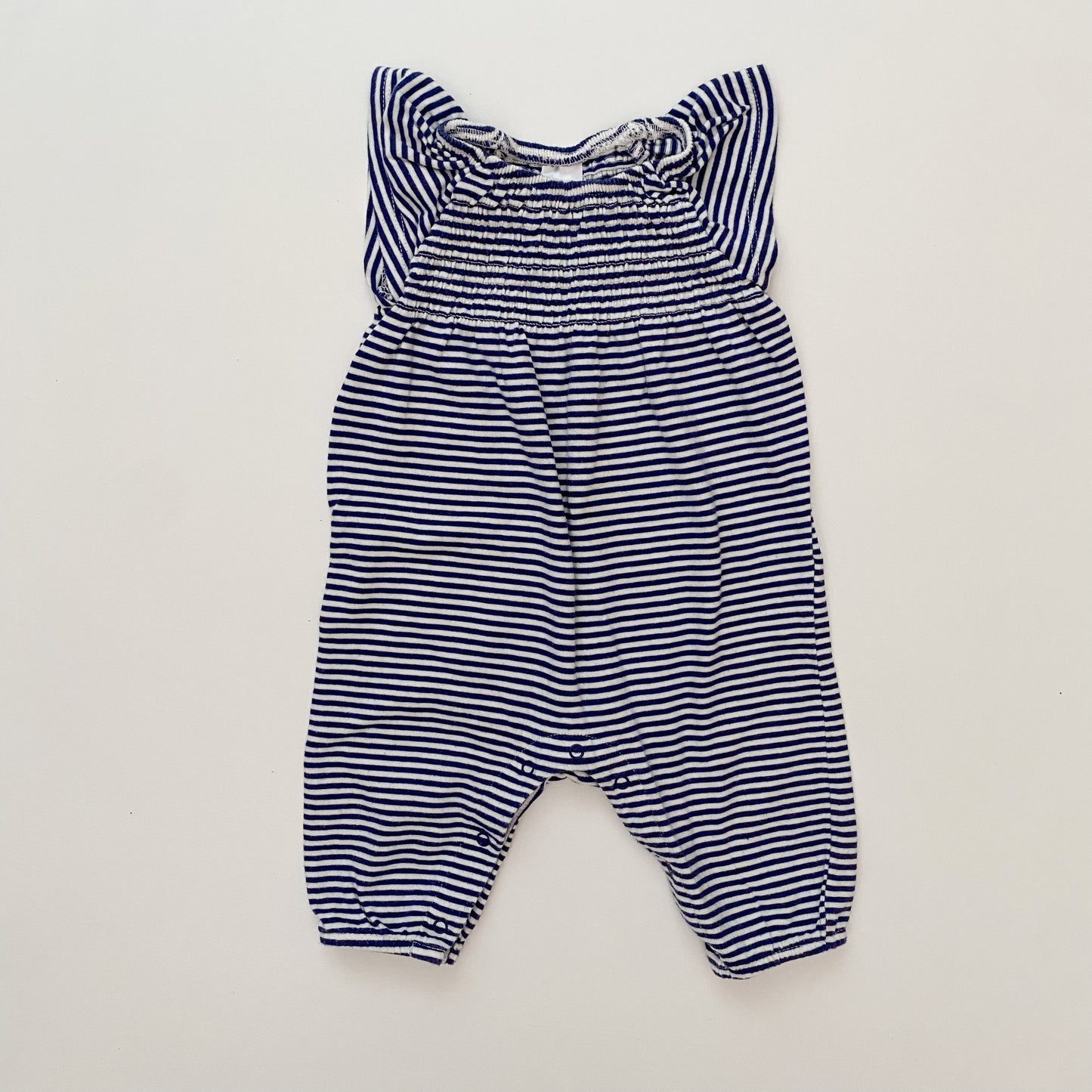 Striped Sleeveless Romper (0-3M)