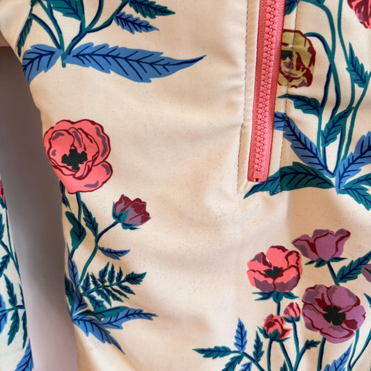 Pale Yellow Floral bathing Suit (3Y)