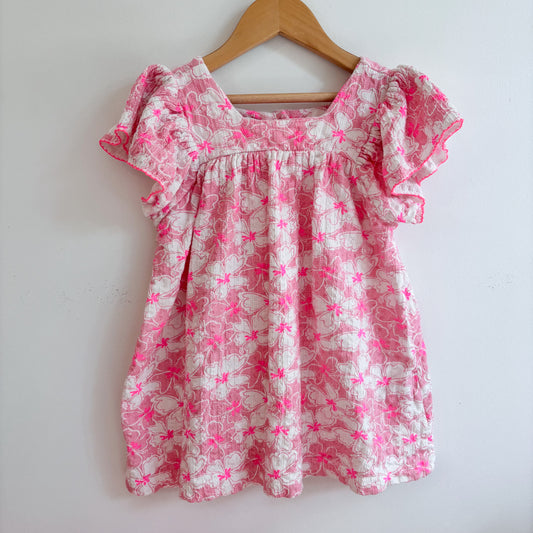 Neon Hibiscus Print Dress (4Y)