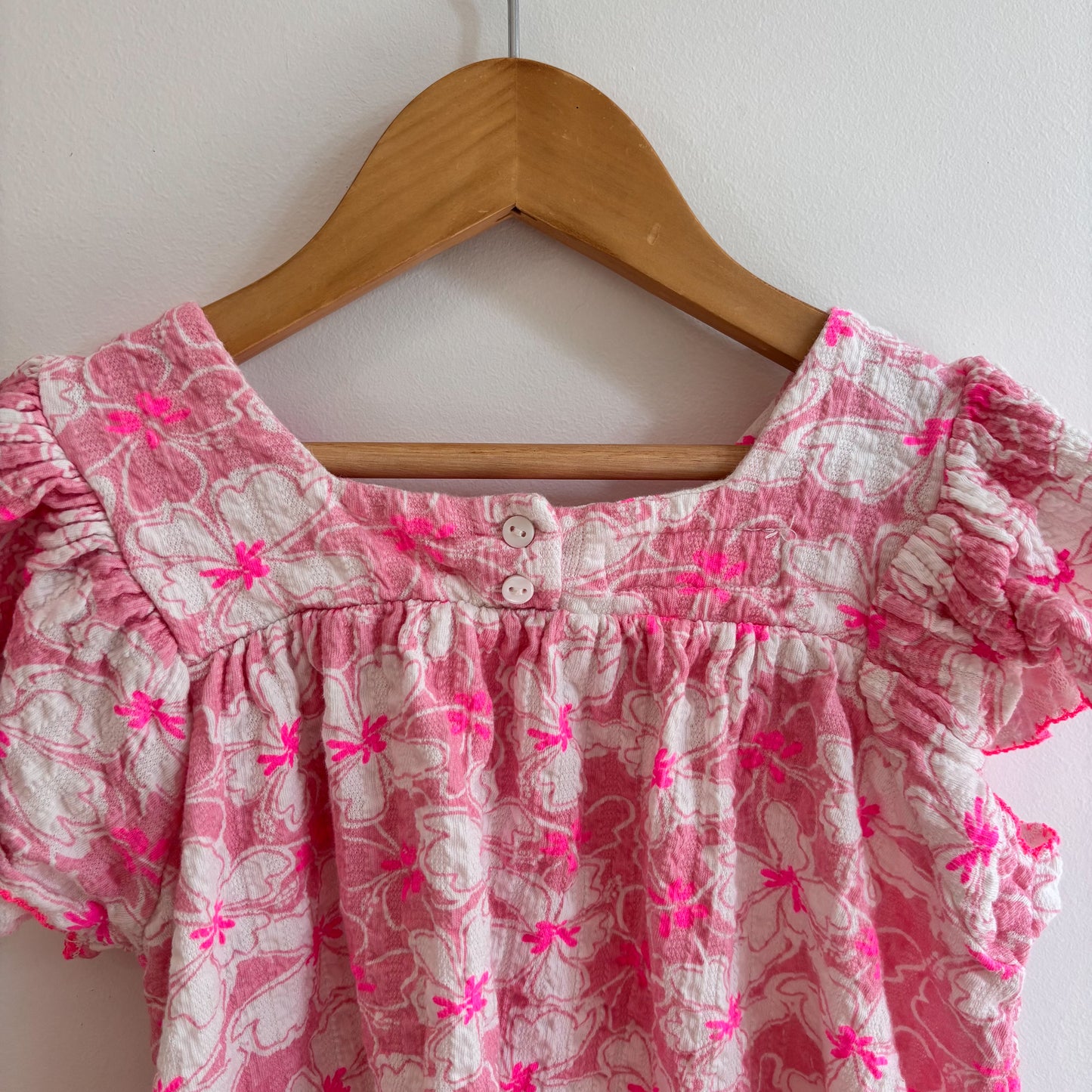 Neon Hibiscus Print Dress (4Y)