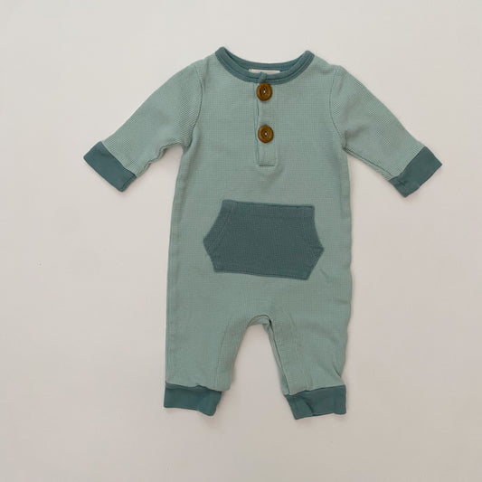 Mint Waffle Playsuit (0-3M)