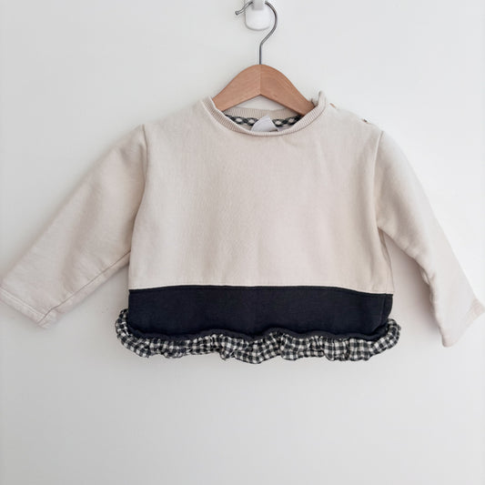 Cream Ruffle Sweatshirt (18-24M)