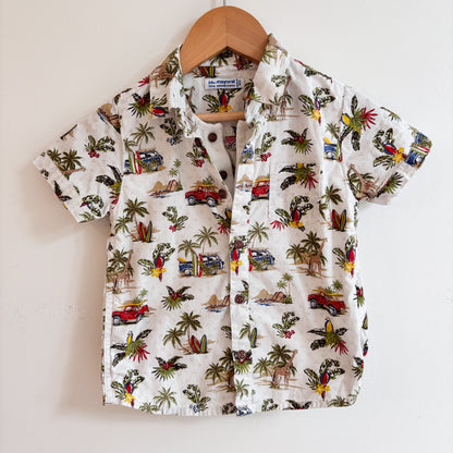 Tropical Print Button Up (24M)
