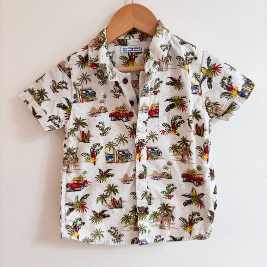 Tropical Print Button Up (24M)
