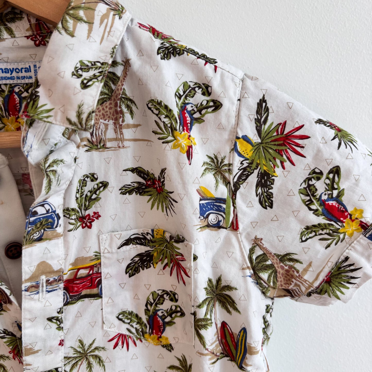 Tropical Print Button Up (24M)