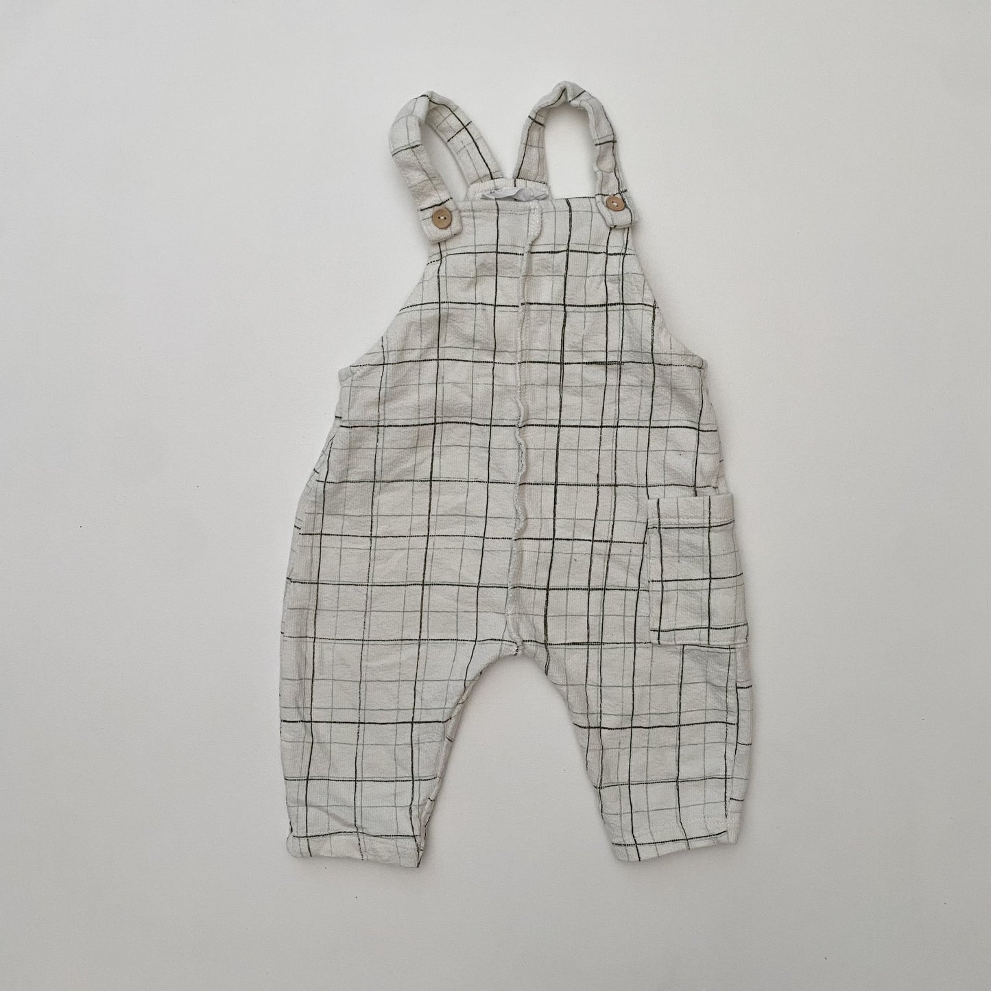 Soft Plaid Overalls (3-6M)