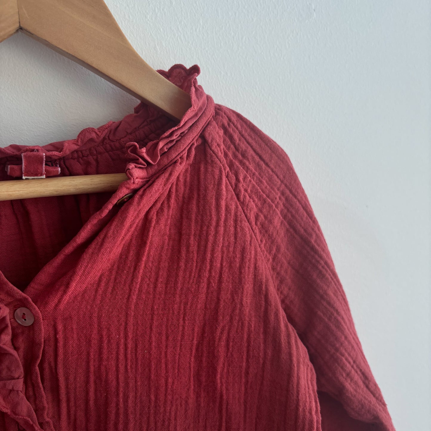 Dark Coral Muslin Dress (6Y)