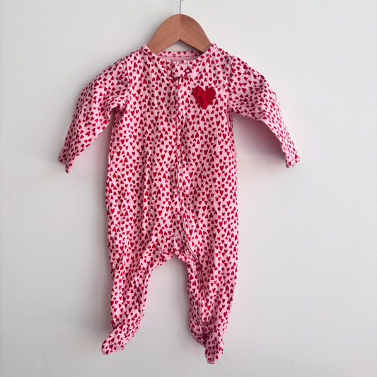 Light Cotton Heart Sleeper (3-6M)