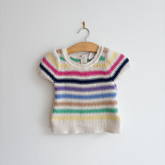 Rainbow Crochet Top (6-12M)