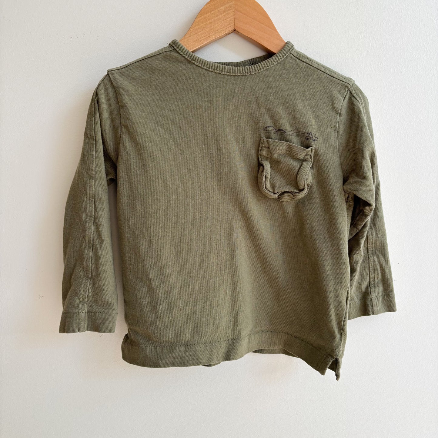 Green Pocket Tee (2-3Y)