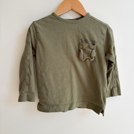 Green Pocket Tee (2-3Y)